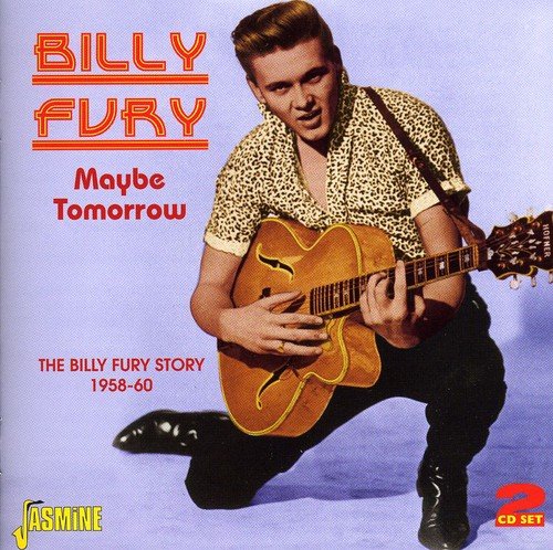 CD cover featuring Billy Fury kneeling with a guitar, light purple background.