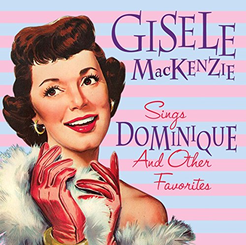 Album cover featuring Gisele MacKenzie, a woman in a fur coat, on pink and blue stripes.