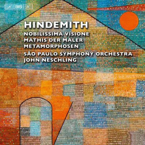 CD cover for Hindemith’s “Nobilissima Visione” with abstract mosaic art.
