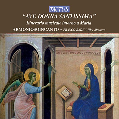 A CD cover featuring an image of the Annunciation scene from Christian art.
