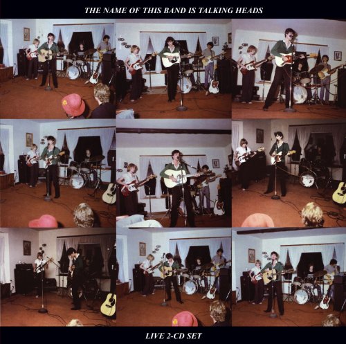 Talking Heads album cover: nine photos of the band playing indoors.