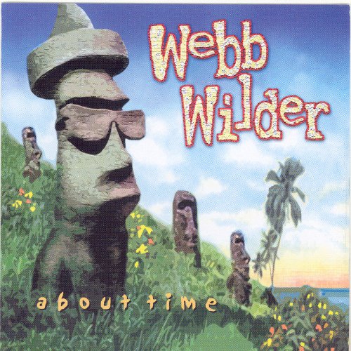 CD cover for Webb Wilder’s “About Time” featuring a Moai statue.