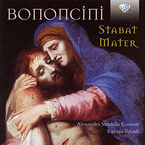 "CD cover art: painting of Mary holding Jesus, with text overlay."