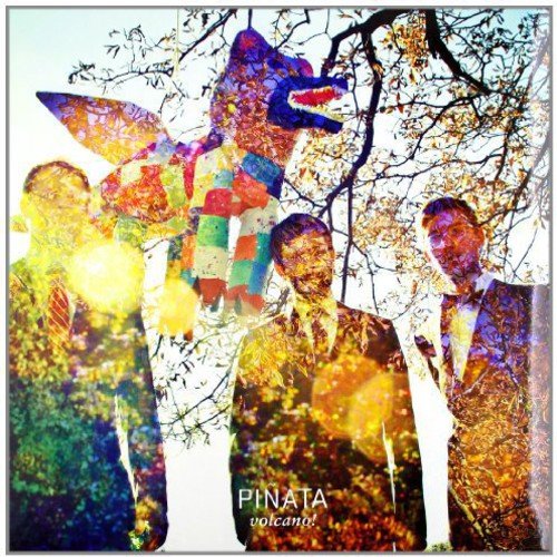 Album cover for “Pinata” featuring figures with colorful, blurred overlays.