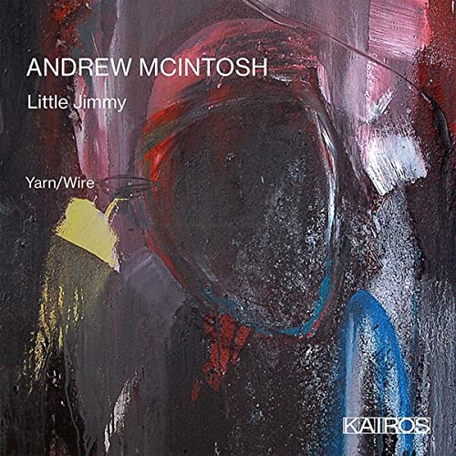 CD cover for Andrew McIntosh’s “Little Jimmy” with abstract painted portrait.