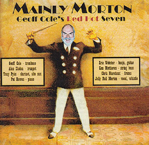 Album cover with man holding drumsticks, wearing white pants and black jacket.