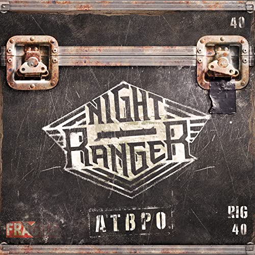 Night Ranger album "ATBPO" CD cover, distressed metal case design.