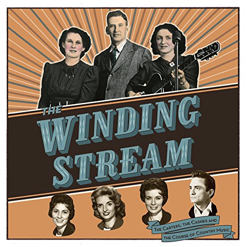"CD cover featuring black and white portraits of The Carter Family on orange background."
