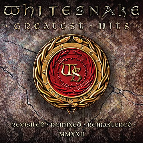Whitesnake “Greatest Hits” CD cover with a snake-entwined emblem.