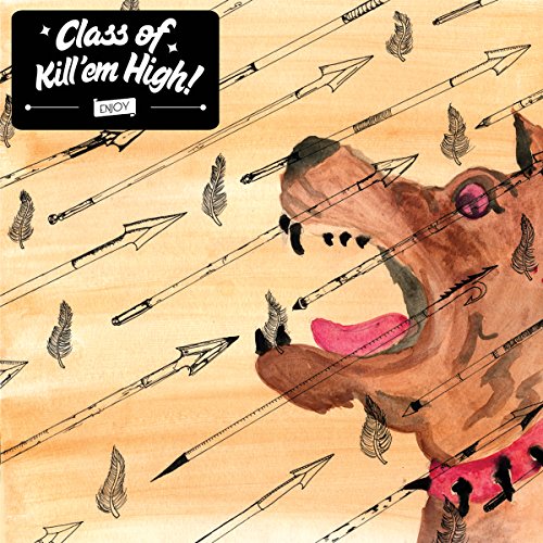 "CD cover art featuring a dog pierced by arrows, with a black title box."