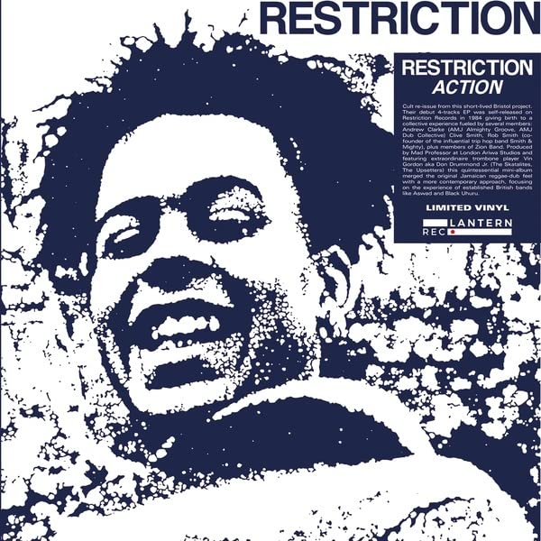 Vinyl record cover featuring a black and white portrait of a man.