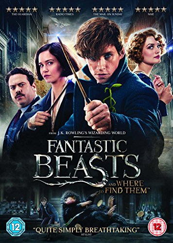Fantastic Beasts" DVD cover featuring Eddie Redmayne and other cast members.