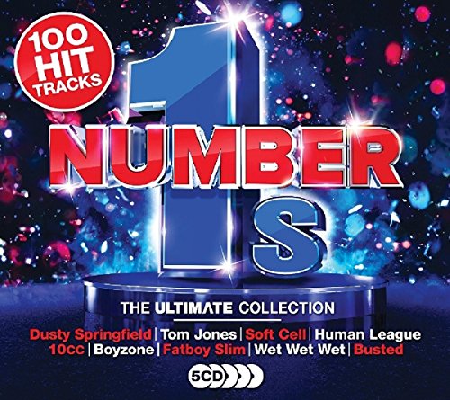 CD cover with large blue "Number 1s" text and colorful sparkling background.