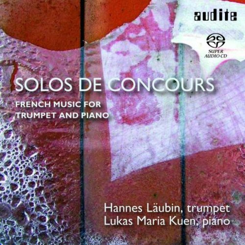 CD cover with abstract red and white design, featuring "SOLOS DE CONCOURS" text prominently.