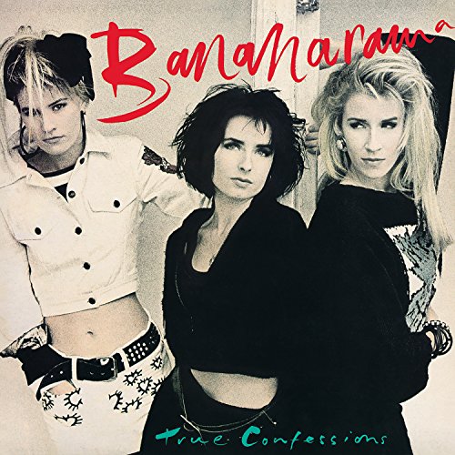 Bananarama album cover, "True Confessions," featuring three women in 1980s style.