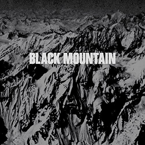 Black and white mountain range with the text “BLACK MOUNTAIN” overlaid.