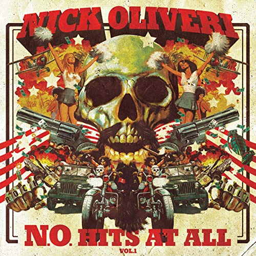 Album cover: skull, cheerleaders, guns, motorcycles, and a star-spangled background.
