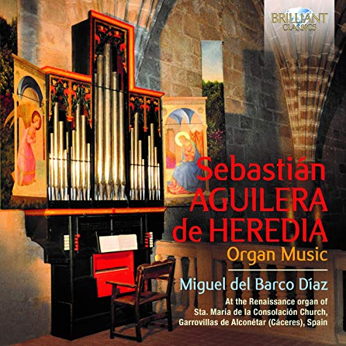 CD cover: ornate pipe organ in a church, text "Sebastian Aguilera de Heredia".