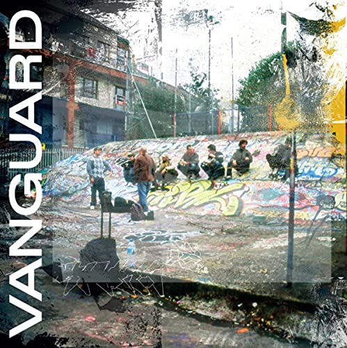 Vinyl album cover depicting a graffiti-covered wall with people nearby.