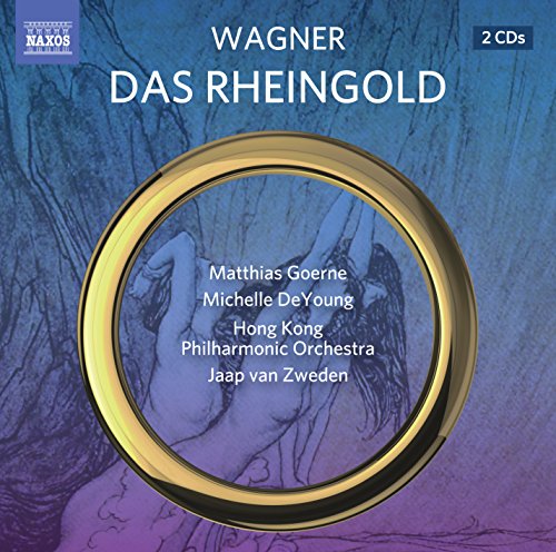 "CD cover with gold ring, blue-purple background, and white text listing performers and title."