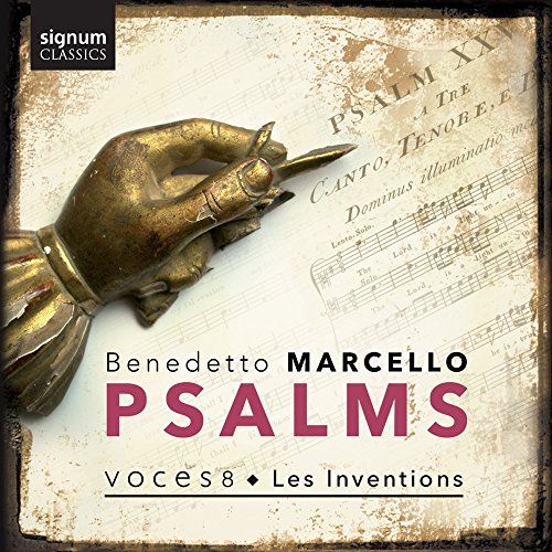 A CD cover featuring a bronze hand holding a quill on sheet music.