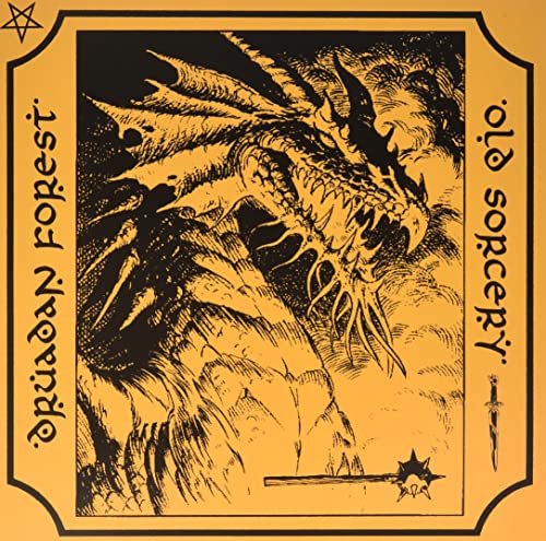 Black and white illustration of a dragon with text and star motifs.