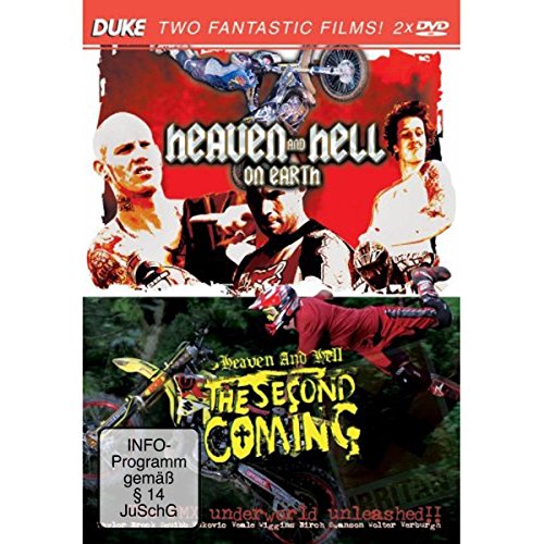 DVD cover for "Heaven & Hell" and "The Second Coming" films, action scenes.
