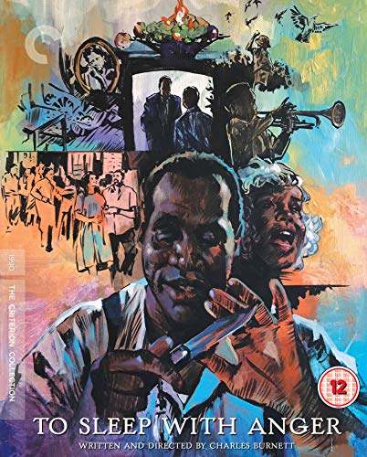 "Blu-ray cover for 'To Sleep With Anger' featuring a collage of scenes and characters."