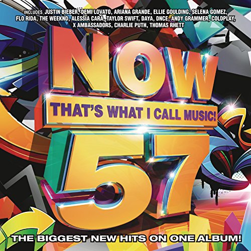 CD cover for “NOW 57: That’s What I Call Music” with colorful graphics.