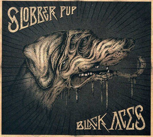 CD cover: distressed illustration of a drooling dog with text.
