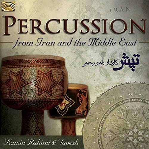 CD cover for “Percussion from Iran and the Middle East” featuring drums.