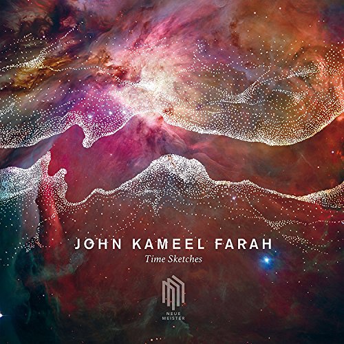 CD cover for "Time Sketches" by John Kameel Farah, abstract nebula art.