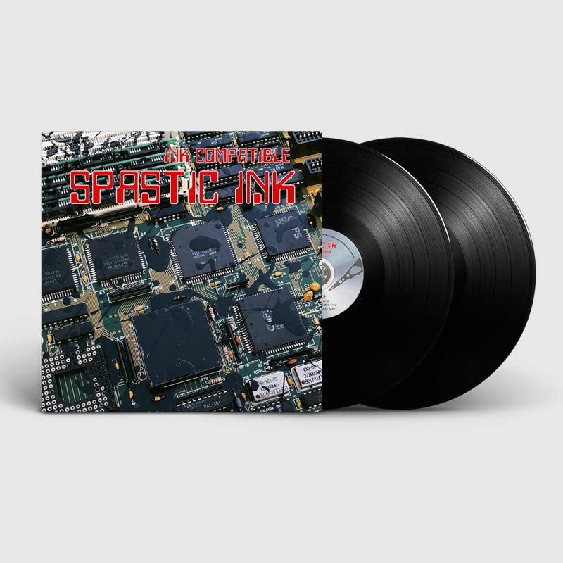 Spastic Ink Ink Compatible vinyl record album cover featuring a computer circuit board design.
