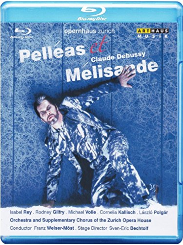Blue-ray case cover featuring a man falling against a blue patterned wall.