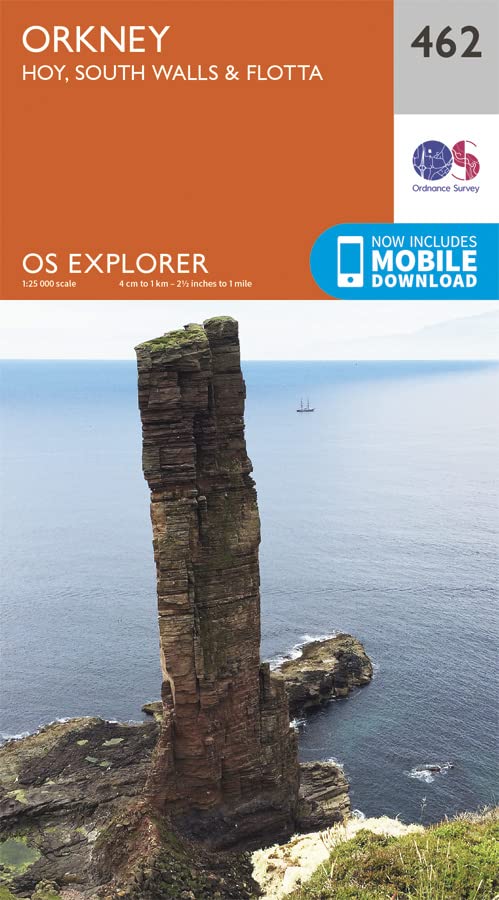 OS Explorer Map (462) Orkney - Hoy, South Walls and Flotta (OS Explorer Paper Map)
