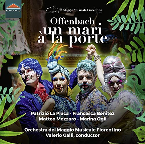 CD cover for Offenbach’s “Un Mari A La Porte” featuring costumed performers.