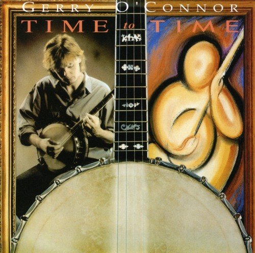 Gerry O'Connor album cover featuring a man playing banjo and abstract illustration.