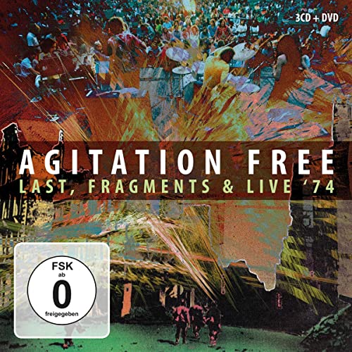 Album cover for Agitation Free featuring abstract colorful artwork and an FSK 0 rating.