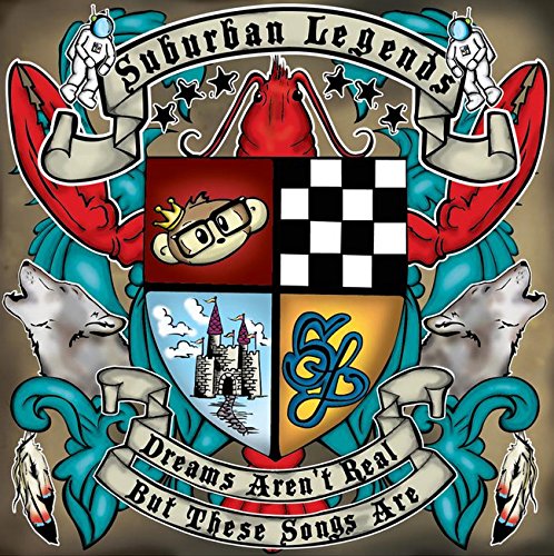 "Album cover art featuring a crest with various symbols and text."