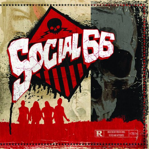 CD cover for Social 66 with skull, red and black graphics.