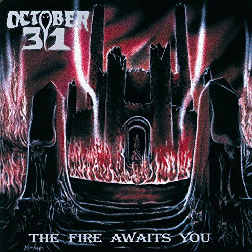 October 31 album cover: dark castle silhouette engulfed in red flames.