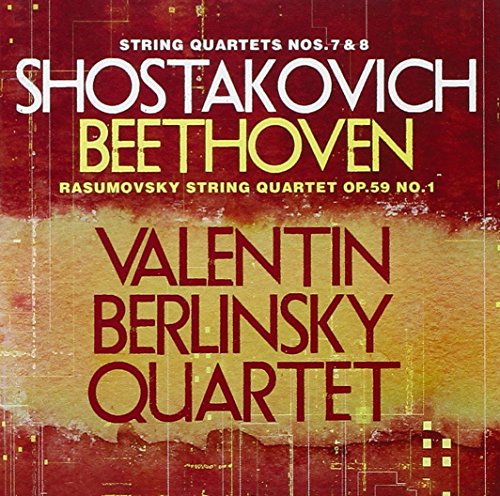 Red and orange CD cover with white and red text, featuring "SHOSTAKOVICH BEETHOVEN" and "VALENTIN BERLINSKY QUARTET".