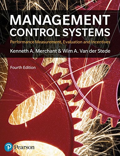 "Textbook cover with red gears and sparks, titled 'Management Control Systems'."