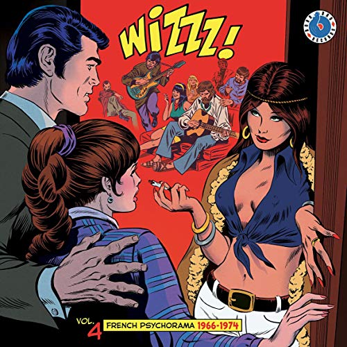 Record cover: comic-style illustration of people, text “Wizzz! French Psychorama.”