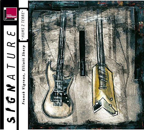 CD cover featuring a painted illustration of two electric guitars.