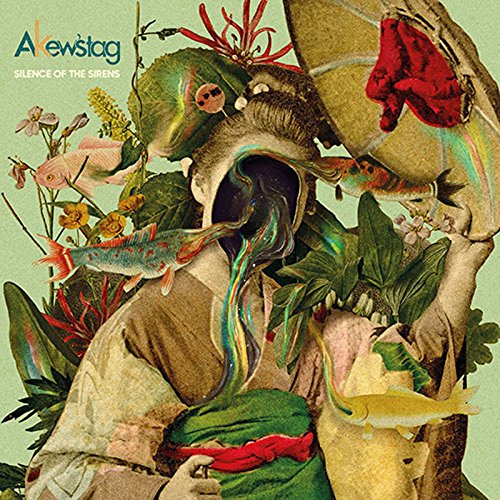 "Album cover art: surreal illustration of a woman surrounded by fish and foliage."