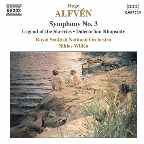 CD cover for Hugo Alfvén’s Symphony No. 3 with a coastal painting.