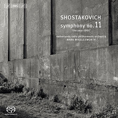 CD cover for Shostakovich's Symphony No. 11, featuring a grey concrete wall image.
