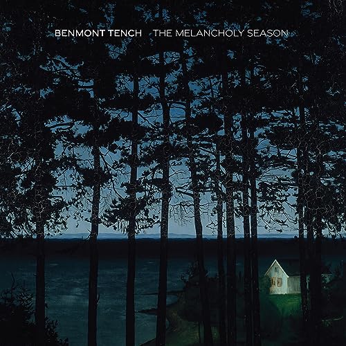 Album cover for Benmont Tench’s “The Melancholy Season” with trees and a house.