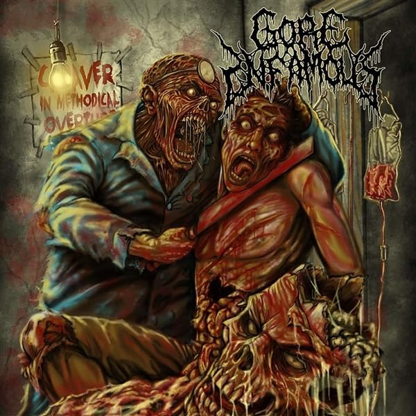 Gruesome album cover depicting a violent scene with distorted figures.